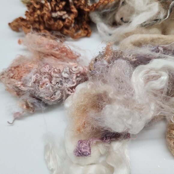 Throwsters Waste Hand Dyed Silk Wool Cotton Scrap Fibers For Crafting & Felting - Picture 1 of 12